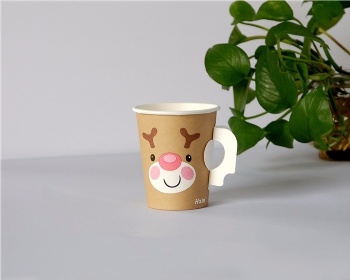 Disposable Paper Coffee Cup with Handle