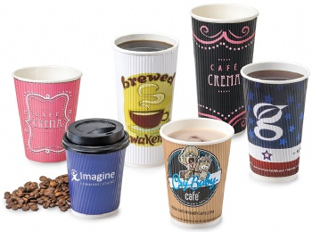 Disposable Logo Printed Kraft Paper Coffee Cup
