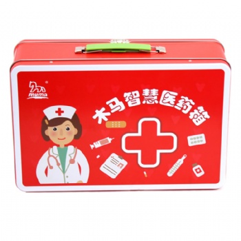Rectangular Metal Medicine Tin Box