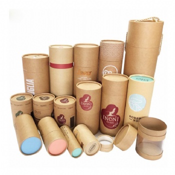 Custom Printed Round Kraft Paper Tube For Food