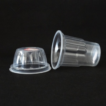 Transparent Plastic Cup with Bowl Style Plastic Lid