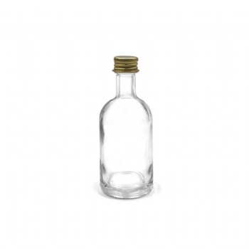 Mini Glass Bottle With Screw Lid For Alcohol Drink