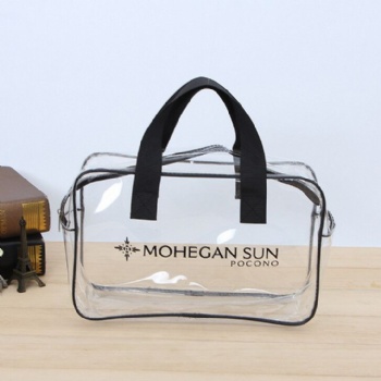 PVC Transparent button sealing storage packaging bag Logo Printed